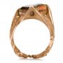 18k Rose Gold 18k Rose Gold Custom Men's Black Opal Ring - Front View -  100574 - Thumbnail