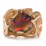 14k Rose Gold 14k Rose Gold Custom Men's Black Opal Ring - Top View -  100574 - Thumbnail