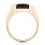Custom Men's Black Star Sapphire Ring - Front View -  102518 - Thumbnail