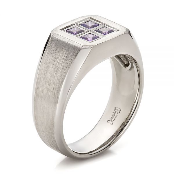 Custom Men's Sapphire and Brushed Metal Band - reference design