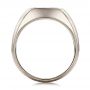 18k White Gold 18k White Gold Custom Men's Sapphire And Brushed Metal Band - Front View -  100634 - Thumbnail