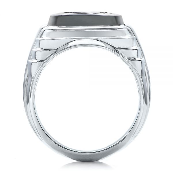  Platinum Platinum Custom Men's Signet Ring - Front View -  101267