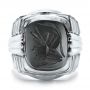  Platinum Platinum Custom Men's Signet Ring - Top View -  101267 - Thumbnail