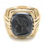 18k Yellow Gold 18k Yellow Gold Custom Men's Signet Ring - Flat View -  101267 - Thumbnail