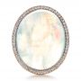 14k Rose Gold 14k Rose Gold Custom Moonstone And Diamond Ring - Top View -  1242 - Thumbnail