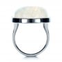 14k White Gold Custom Moonstone And Diamond Ring - Front View -  1242 - Thumbnail