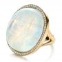 18k Yellow Gold 18k Yellow Gold Custom Moonstone And Diamond Ring - Flat View -  1242 - Thumbnail