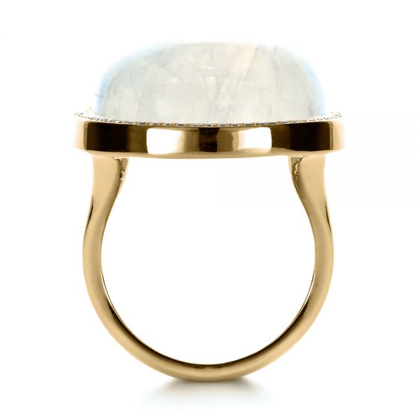 18k Yellow Gold 18k Yellow Gold Custom Moonstone And Diamond Ring - Front View -  1242