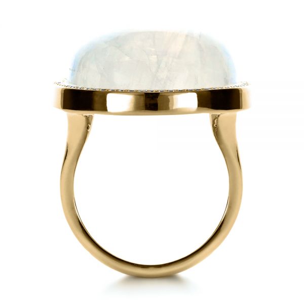 18k Yellow Gold 18k Yellow Gold Custom Moonstone And Diamond Ring - Front View - 1242