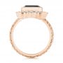 14k Rose Gold 14k Rose Gold Custom Onyx And Diamond Halo Fashion Ring - Front View -  105055 - Thumbnail