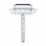  Platinum Platinum Custom Onyx And Diamond Halo Fashion Ring - Side View -  105055 - Thumbnail