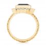 14k Yellow Gold 14k Yellow Gold Custom Onyx And Diamond Halo Fashion Ring - Front View -  105055 - Thumbnail