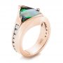 18k Rose Gold 18k Rose Gold Custom Opal And Diamond Fashion Ring - Three-Quarter View -  103456 - Thumbnail