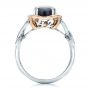  14K Gold And 18k Rose Gold 14K Gold And 18k Rose Gold Custom Opal And Diamond Fashion Ring - Front View -  102117 - Thumbnail