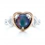  Platinum And 14k Rose Gold Platinum And 14k Rose Gold Custom Opal And Diamond Fashion Ring - Top View -  102117 - Thumbnail