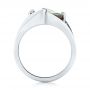 14k White Gold Custom Opal And Diamond Fashion Ring - Front View -  103456 - Thumbnail
