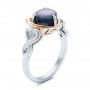  14K Gold And 14k Yellow Gold 14K Gold And 14k Yellow Gold Custom Opal And Diamond Fashion Ring - Three-Quarter View -  102117 - Thumbnail