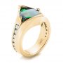 18k Yellow Gold 18k Yellow Gold Custom Opal And Diamond Fashion Ring - Three-Quarter View -  103456 - Thumbnail