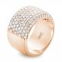 14k Rose Gold 14k Rose Gold Custom Pave Diamond Fashion Ring - Three-Quarter View -  102890 - Thumbnail