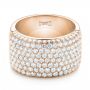 14k Rose Gold 14k Rose Gold Custom Pave Diamond Fashion Ring - Flat View -  102890 - Thumbnail
