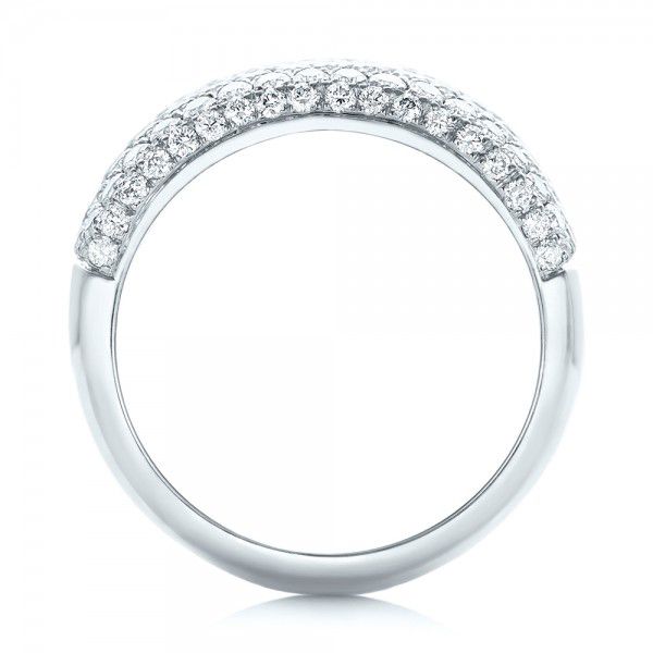  Platinum Custom Pave Diamond Fashion Ring - Front View -  102890