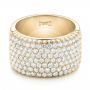 18k Yellow Gold 18k Yellow Gold Custom Pave Diamond Fashion Ring - Flat View -  102890 - Thumbnail