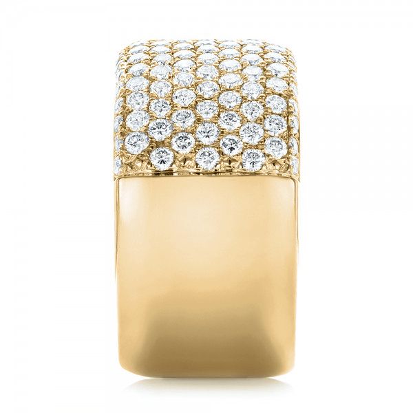 18k Yellow Gold 18k Yellow Gold Custom Pave Diamond Fashion Ring - Side View -  102890