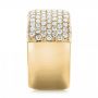 18k Yellow Gold 18k Yellow Gold Custom Pave Diamond Fashion Ring - Side View -  102890 - Thumbnail