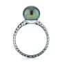 14k White Gold Custom Pearl Ring - Front View -  1166 - Thumbnail