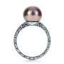 14k White Gold Custom Pearl Ring - Front View -  1167 - Thumbnail