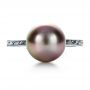 14k White Gold Custom Pearl Ring - Top View -  1167 - Thumbnail