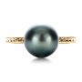 14k Yellow Gold 14k Yellow Gold Custom Pearl Ring - Top View -  1166 - Thumbnail