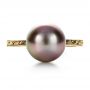 14k Yellow Gold 14k Yellow Gold Custom Pearl Ring - Top View -  1167 - Thumbnail