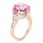 18k Rose Gold 18k Rose Gold Custom Pink Tourmaline And Diamond Anniversary Ring - Three-Quarter View -  102316 - Thumbnail