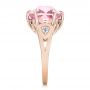 18k Rose Gold 18k Rose Gold Custom Pink Tourmaline And Diamond Anniversary Ring - Side View -  102316 - Thumbnail
