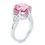  Platinum Custom Pink Tourmaline And Diamond Anniversary Ring - Three-Quarter View -  102316 - Thumbnail