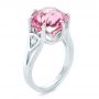 14k White Gold 14k White Gold Custom Pink Tourmaline And Diamond Anniversary Ring - Three-Quarter View -  102316 - Thumbnail