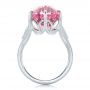  Platinum Custom Pink Tourmaline And Diamond Anniversary Ring - Front View -  102316 - Thumbnail
