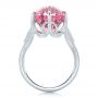  Platinum Custom Pink Tourmaline And Diamond Anniversary Ring - Front View -  102316 - Thumbnail