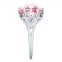  Platinum Custom Pink Tourmaline And Diamond Anniversary Ring - Side View -  102316 - Thumbnail