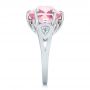 18k White Gold 18k White Gold Custom Pink Tourmaline And Diamond Anniversary Ring - Side View -  102316 - Thumbnail