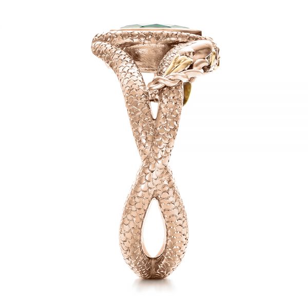 14k Rose Gold And Platinum 14k Rose Gold And Platinum Custom Ring Of Barahir - Side View - 101867