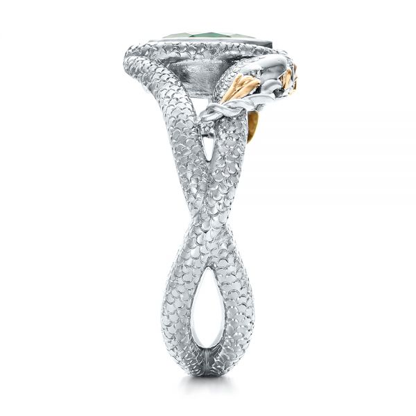  Platinum And 18K Gold Platinum And 18K Gold Custom Ring Of Barahir - Side View -  101867