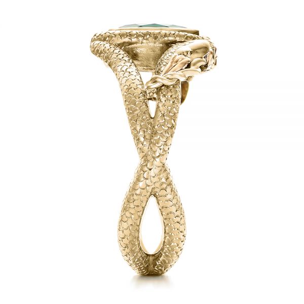 14k Yellow Gold And Platinum 14k Yellow Gold And Platinum Custom Ring Of Barahir - Side View - 101867