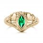 14k Yellow Gold And Platinum 14k Yellow Gold And Platinum Custom Ring Of Barahir - Top View -  101867 - Thumbnail