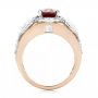 14k Rose Gold And Platinum 14k Rose Gold And Platinum Custom Ruby And Diamond Fashion Ring - Front View -  102883 - Thumbnail