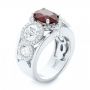 18k White Gold And 14K Gold 18k White Gold And 14K Gold Custom Ruby And Diamond Fashion Ring - Three-Quarter View -  102883 - Thumbnail