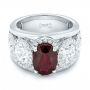  Platinum And 14K Gold Platinum And 14K Gold Custom Ruby And Diamond Fashion Ring - Flat View -  102883 - Thumbnail