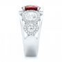  Platinum And 14K Gold Platinum And 14K Gold Custom Ruby And Diamond Fashion Ring - Side View -  102883 - Thumbnail