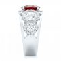 18k White Gold And 18K Gold 18k White Gold And 18K Gold Custom Ruby And Diamond Fashion Ring - Side View -  102883 - Thumbnail